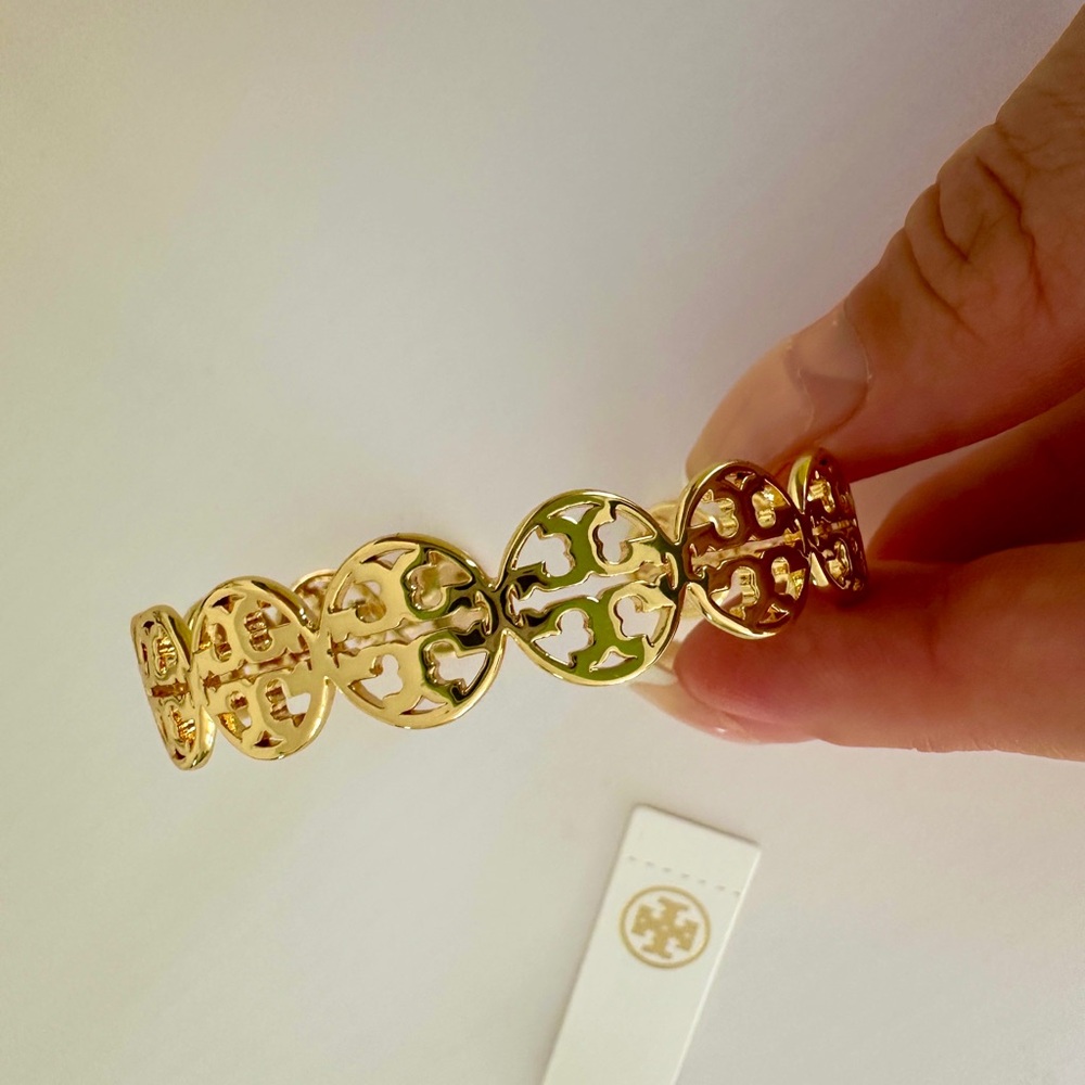 Tory Burch Gold Logo Bracelet